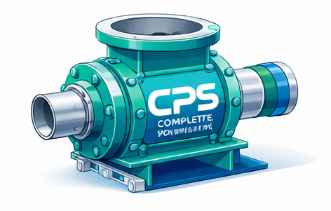 Cartoon-style blow-through arrangement with CPS branding