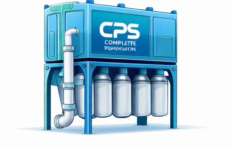 Cartoon-style dust collector with CPS branding